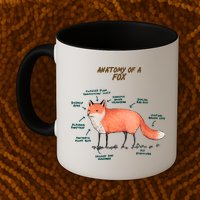 Anatomy Of A Fox Funny Cute Mug