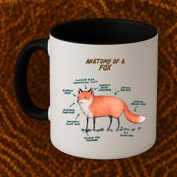 Anatomy Of A Fox Funny Cute Mug