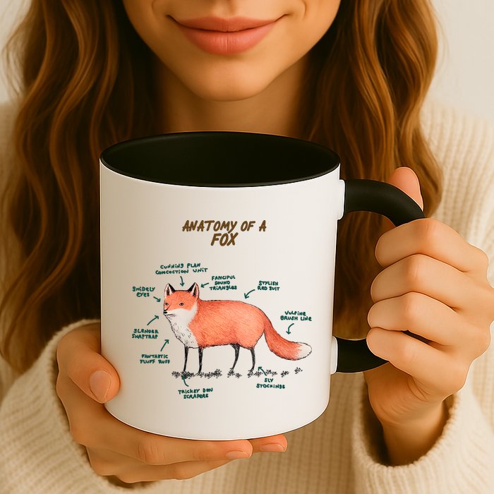 Anatomy Of A Fox Funny Cute Mug