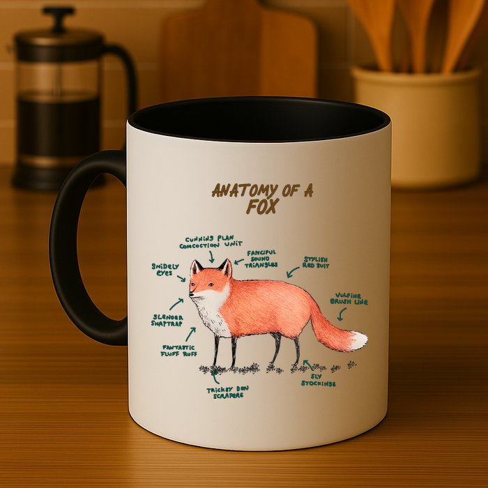Anatomy Of A Fox Funny Cute Mug