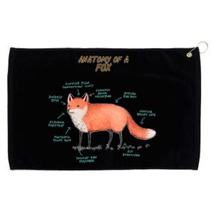 Anatomy Of A Fox Funny Cute Grommeted Golf Towel