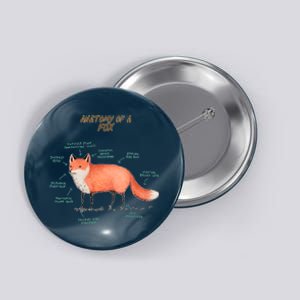 Anatomy Of A Fox Funny Cute Button