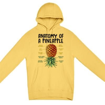 Anatomy Of A Pineapple Swinger Premium Pullover Hoodie