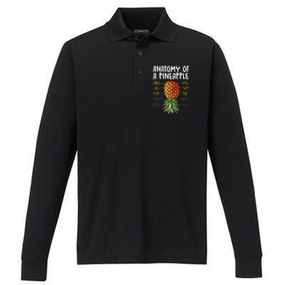 Anatomy Of A Pineapple Swinger Performance Long Sleeve Polo