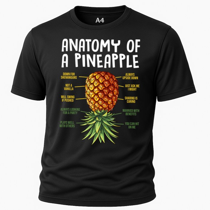 Anatomy Of A Pineapple Swinger Cooling Performance Crew T-Shirt
