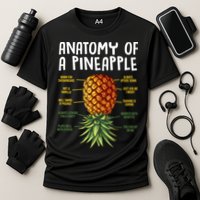 Anatomy Of A Pineapple Swinger Cooling Performance Crew T-Shirt