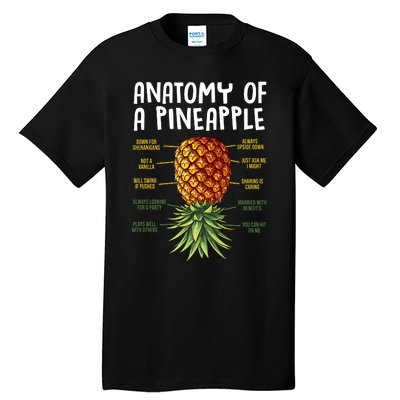 Anatomy Of A Pineapple Swinger Tall T-Shirt