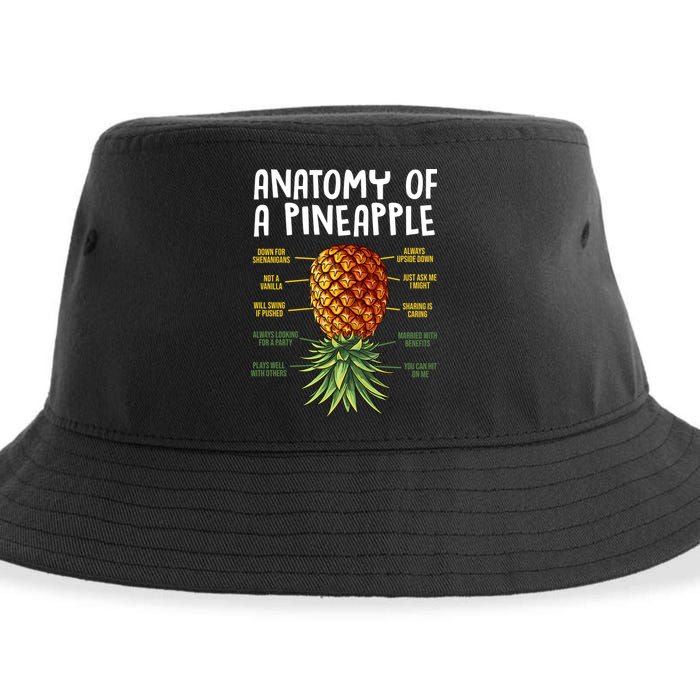Anatomy Of A Pineapple Swinger Sustainable Bucket Hat