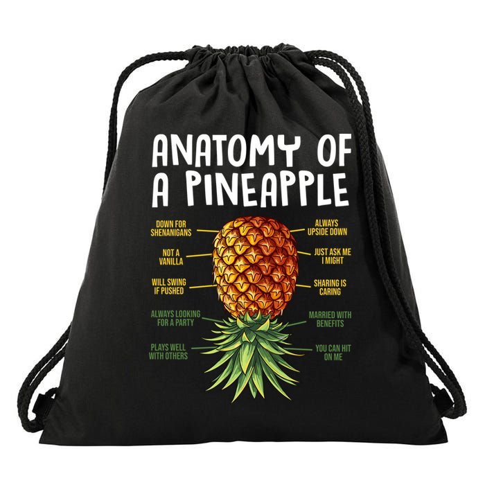 Anatomy Of A Pineapple Swinger Drawstring Bag