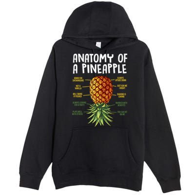Anatomy Of A Pineapple Swinger Premium Pullover Hoodie
