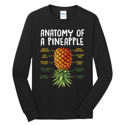 Anatomy Of A Pineapple Swinger Tall Long Sleeve T-Shirt