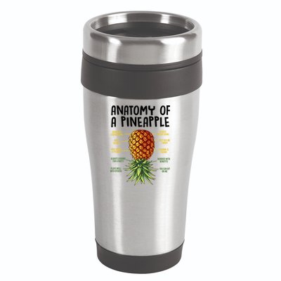 Anatomy Of A Pineapple Swinger 16oz Travel Tumbler