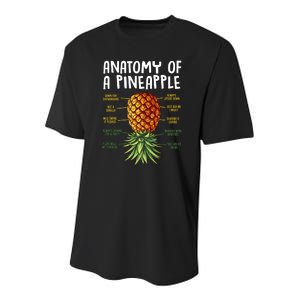 Anatomy Of A Pineapple Swinger Youth Performance Sprint T-Shirt