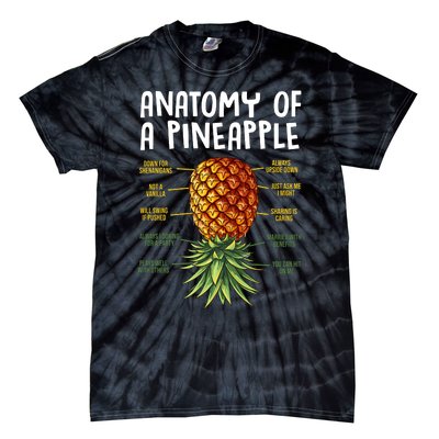 Anatomy Of A Pineapple Swinger Tie-Dye T-Shirt