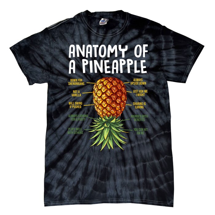 Anatomy Of A Pineapple Swinger Tie-Dye T-Shirt