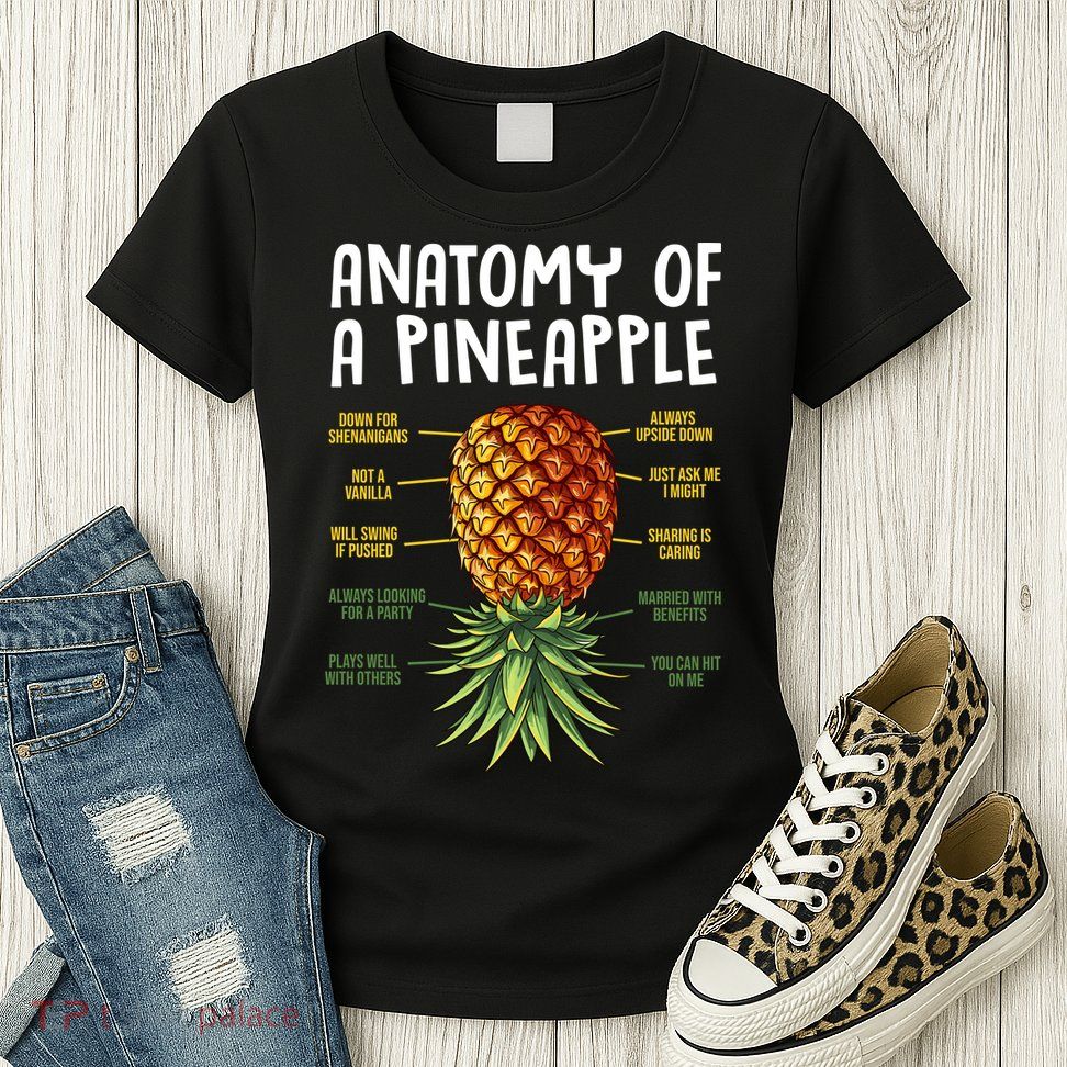 Anatomy Of A Pineapple Swinger Womens T-Shirt