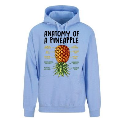 Anatomy Of A Pineapple Swinger Unisex Surf Hoodie