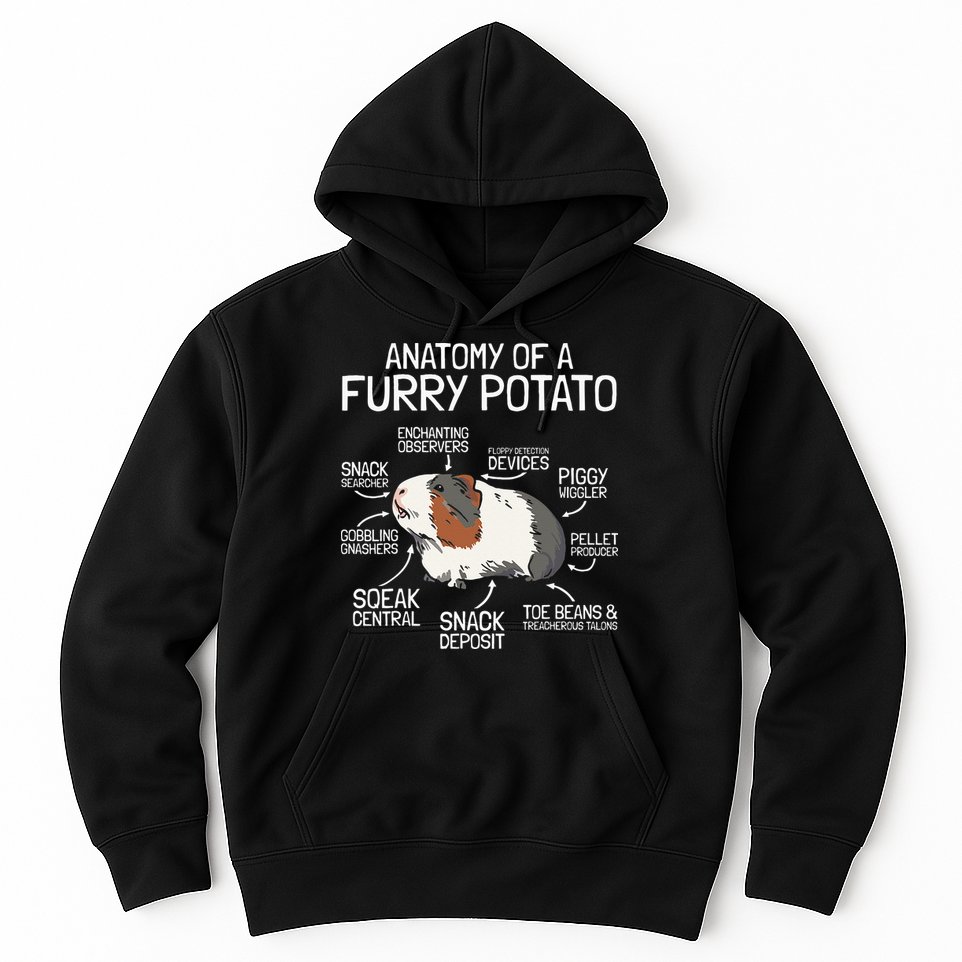 Anatomy Of A Furry Potato Guinea Pig Hoodie