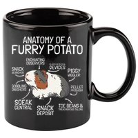 Anatomy Of A Furry Potato Guinea Pig 11oz C Handle Ceramic Mug