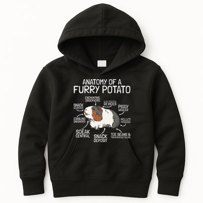 Anatomy Of A Furry Potato Guinea Pig Kids Hoodie
