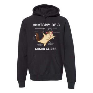 Anatomy Of A Sugar Glider Premium Hoodie