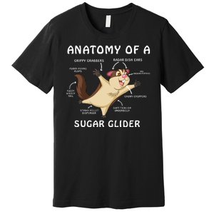 Anatomy Of A Sugar Glider Premium T-Shirt