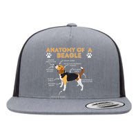 Anatomy Of A Beagle Funny Beagle Dog Lover Flat Bill Trucker Hat