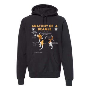 Anatomy Of A Beagle Funny Beagle Dog Lover Premium Hoodie