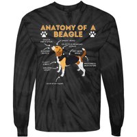 Anatomy Of A Beagle Funny Beagle Dog Lover Tie-Dye Long Sleeve Shirt