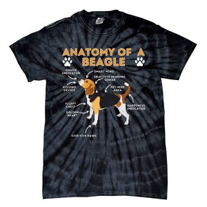 Anatomy Of A Beagle Funny Beagle Dog Lover Tie-Dye T-Shirt