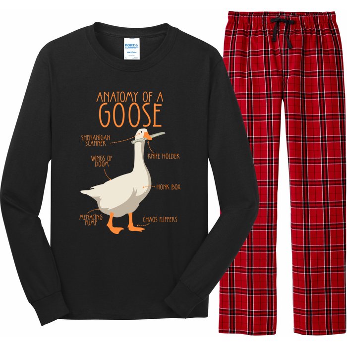 Anatomy Of A Goose Water Bird Duckling Long Sleeve Pajama Set