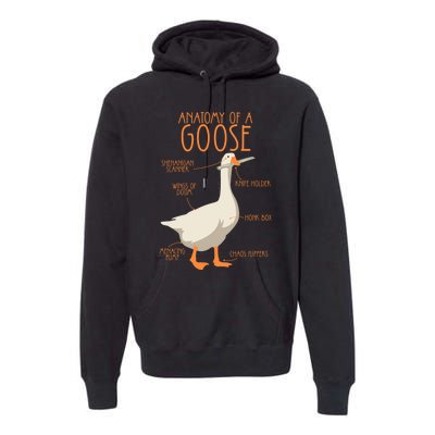 Anatomy Of A Goose Water Bird Duckling Premium Hoodie