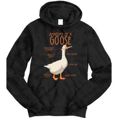 Anatomy Of A Goose Water Bird Duckling Tie Dye Hoodie