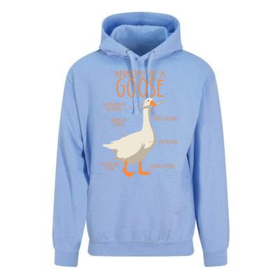 Anatomy Of A Goose Water Bird Duckling Unisex Surf Hoodie