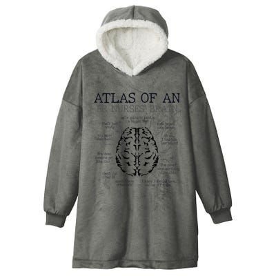 Atlas Of An ER Nurse' Brain ICU Nurse Essential Nurse Hooded Wearable Blanket