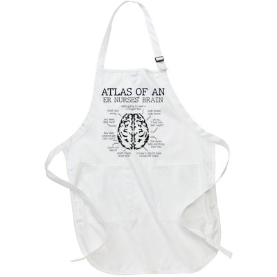 Atlas Of An ER Nurse' Brain ICU Nurse Essential Nurse Full-Length Apron With Pockets