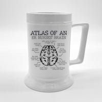 Atlas Of An ER Nurse' Brain ICU Nurse Essential Nurse Beer Stein