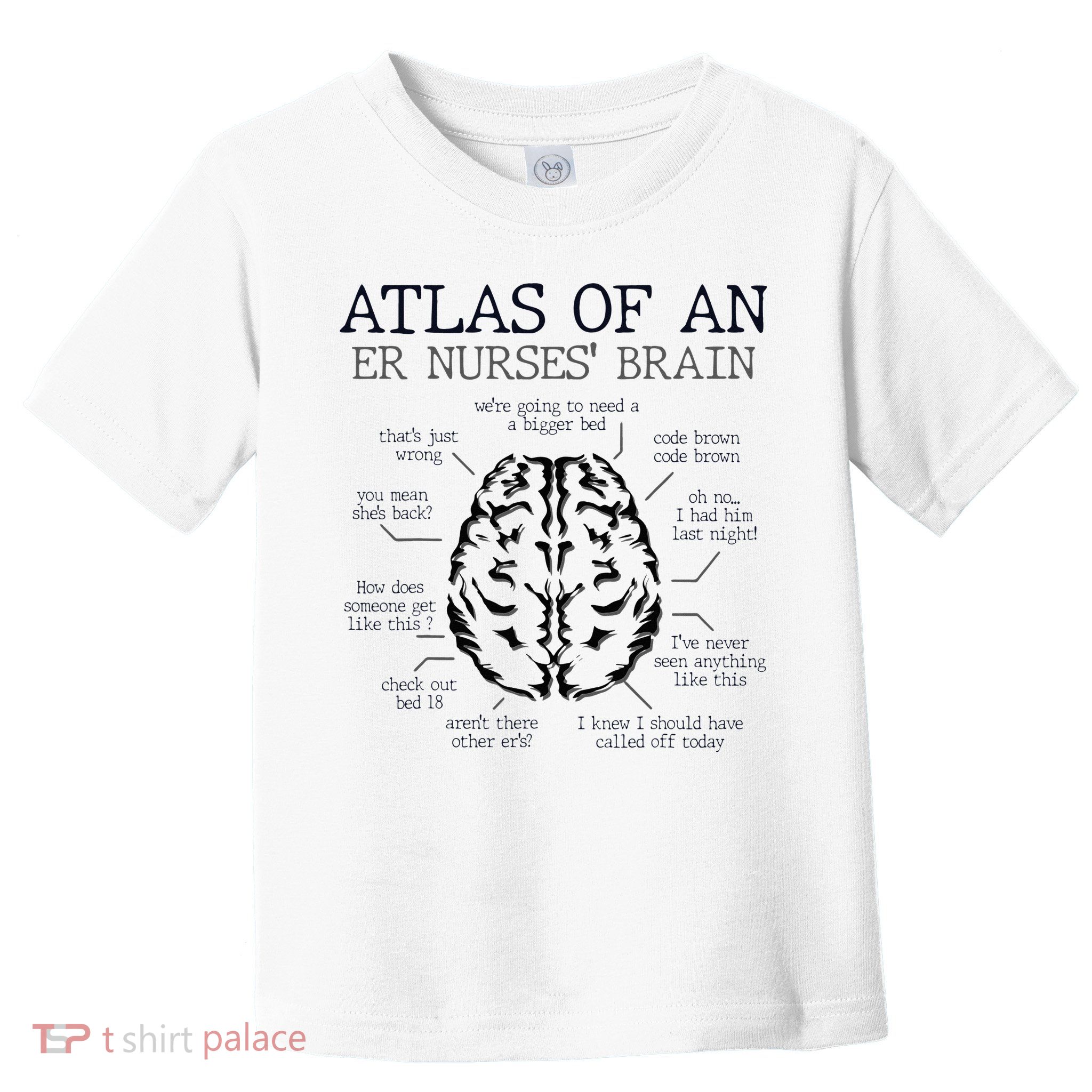 Atlas Of An ER Nurse' Brain ICU Nurse Essential Nurse Toddler T-Shirt