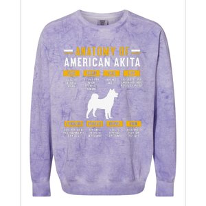 Anatomy Of An American Akita Colorblast Crewneck Sweatshirt