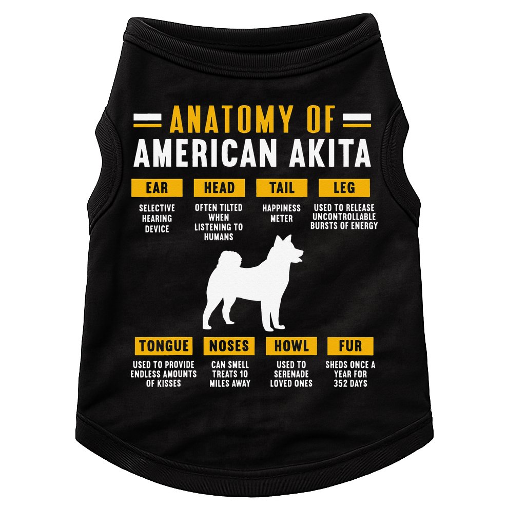 Anatomy Of An American Akita Doggie Tank
