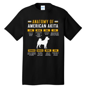 Anatomy Of An American Akita Tall T-Shirt