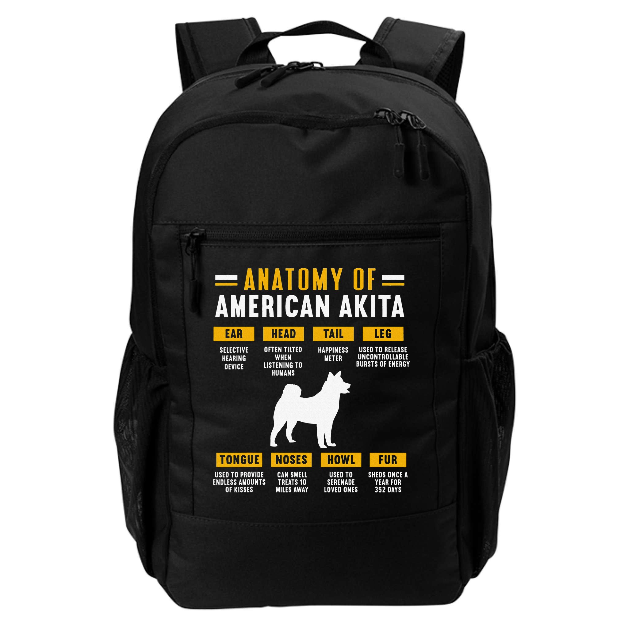Anatomy Of An American Akita Backpack