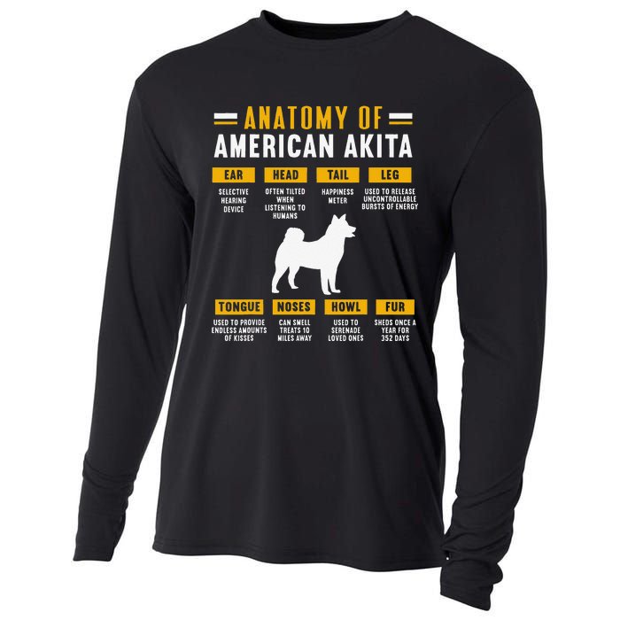 Anatomy Of An American Akita Cooling Performance Long Sleeve Crew