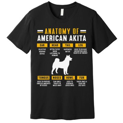 Anatomy Of An American Akita Premium T-Shirt