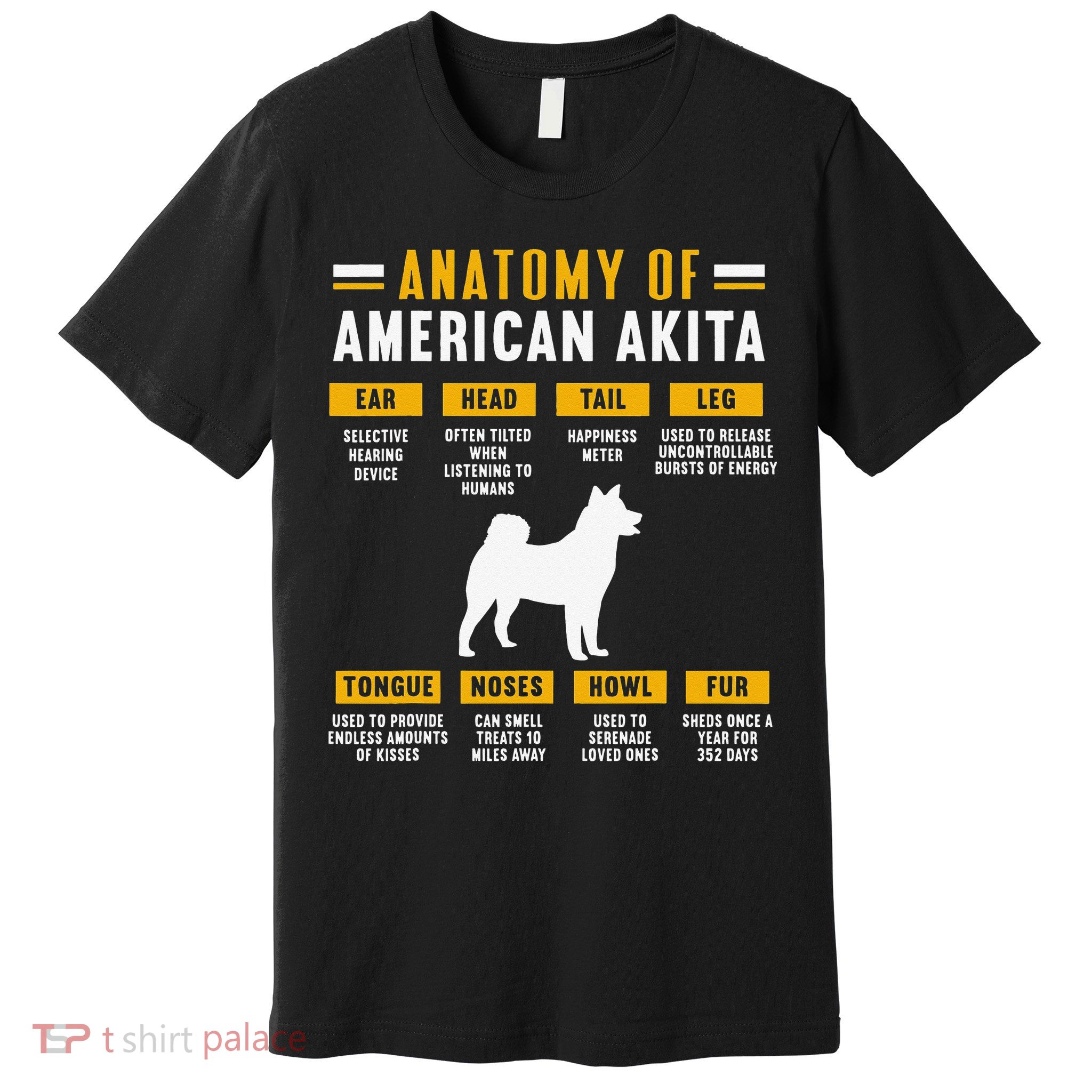 Anatomy Of An American Akita Premium T-Shirt