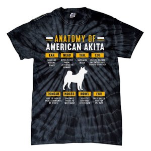 Anatomy Of An American Akita Tie-Dye T-Shirt