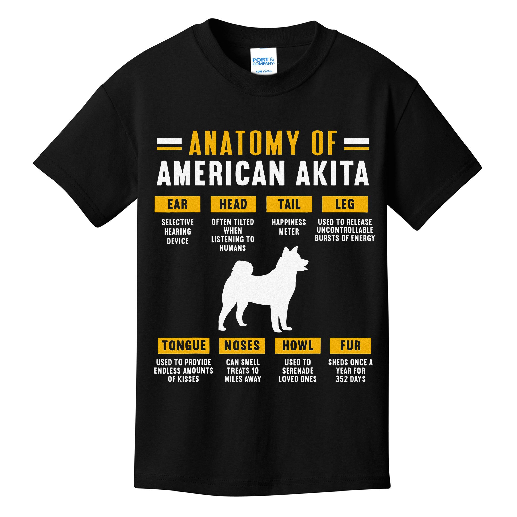 Anatomy Of An American Akita Kids T-Shirt