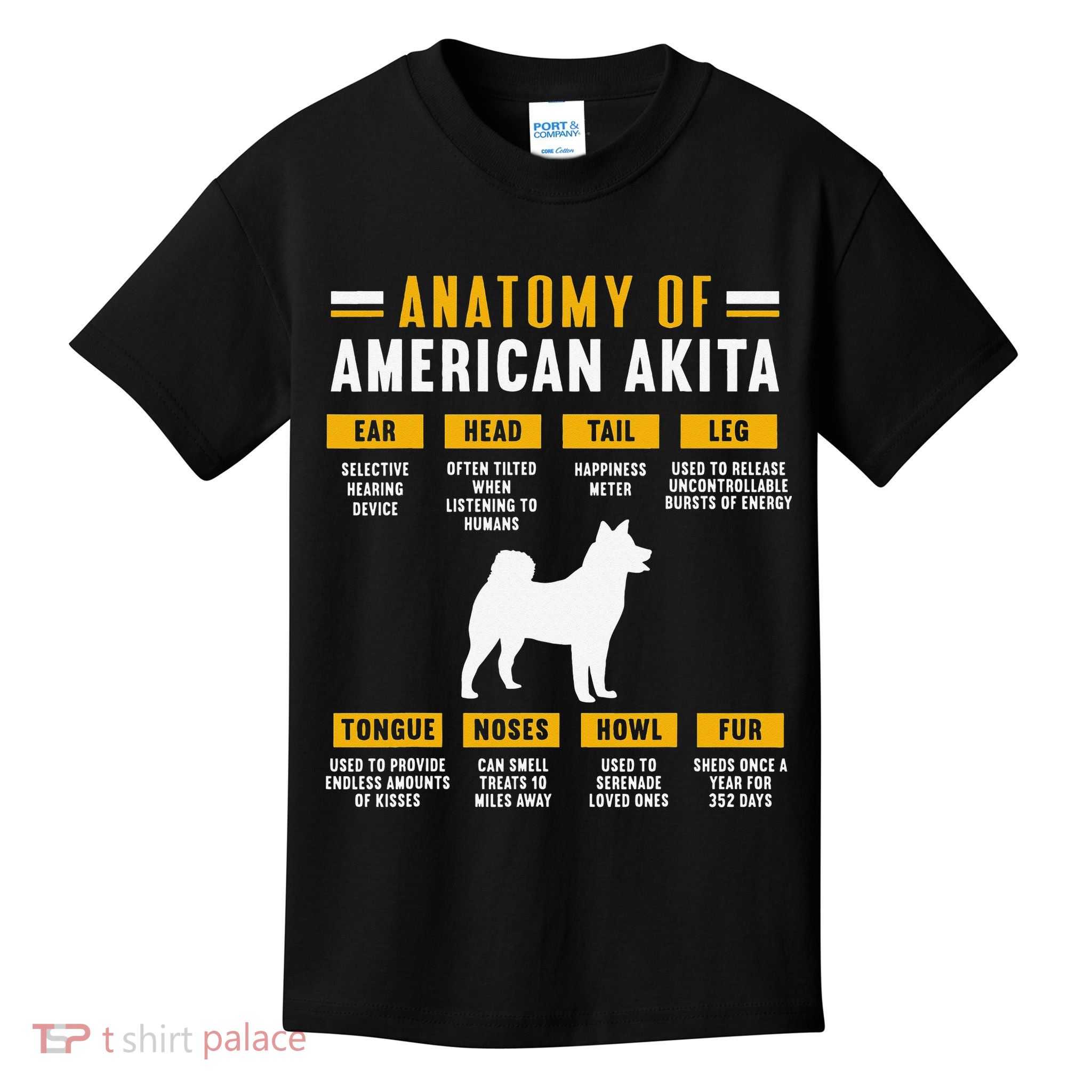 Anatomy Of An American Akita Kids T-Shirt