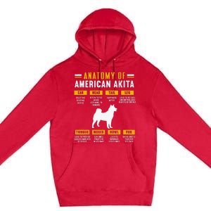 Anatomy Of An American Akita Premium Pullover Hoodie