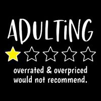 Adulting Overrated And Overpriced Would Not Recommend Funny Flatbill Hat
